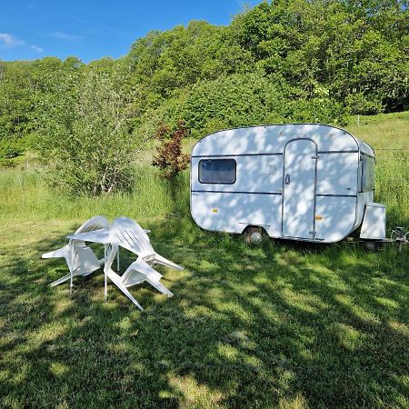 Camping La Foret Du Morvan Vintage Caravan Larochemillay Exterior foto